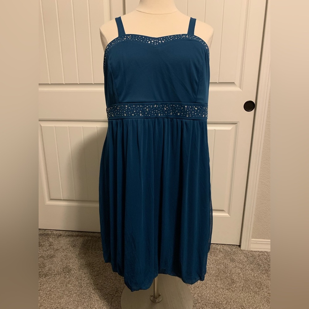 D-20 Teal Sundress for Night Out